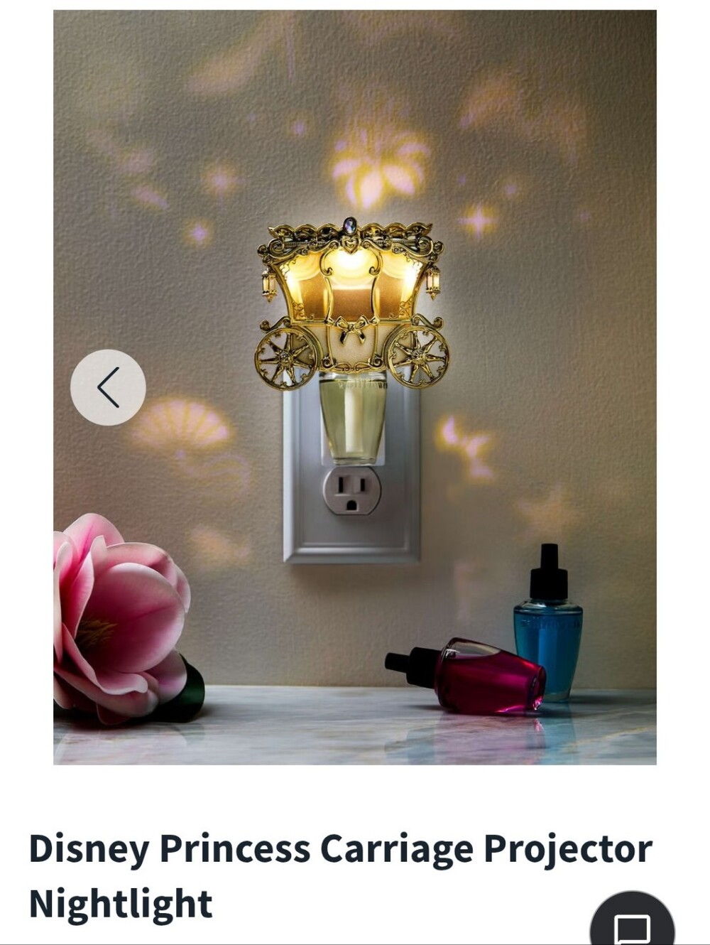 Disney Princess x Bath & Body Works Princess Carriage Projector Nightlight - Picture 8 of 15